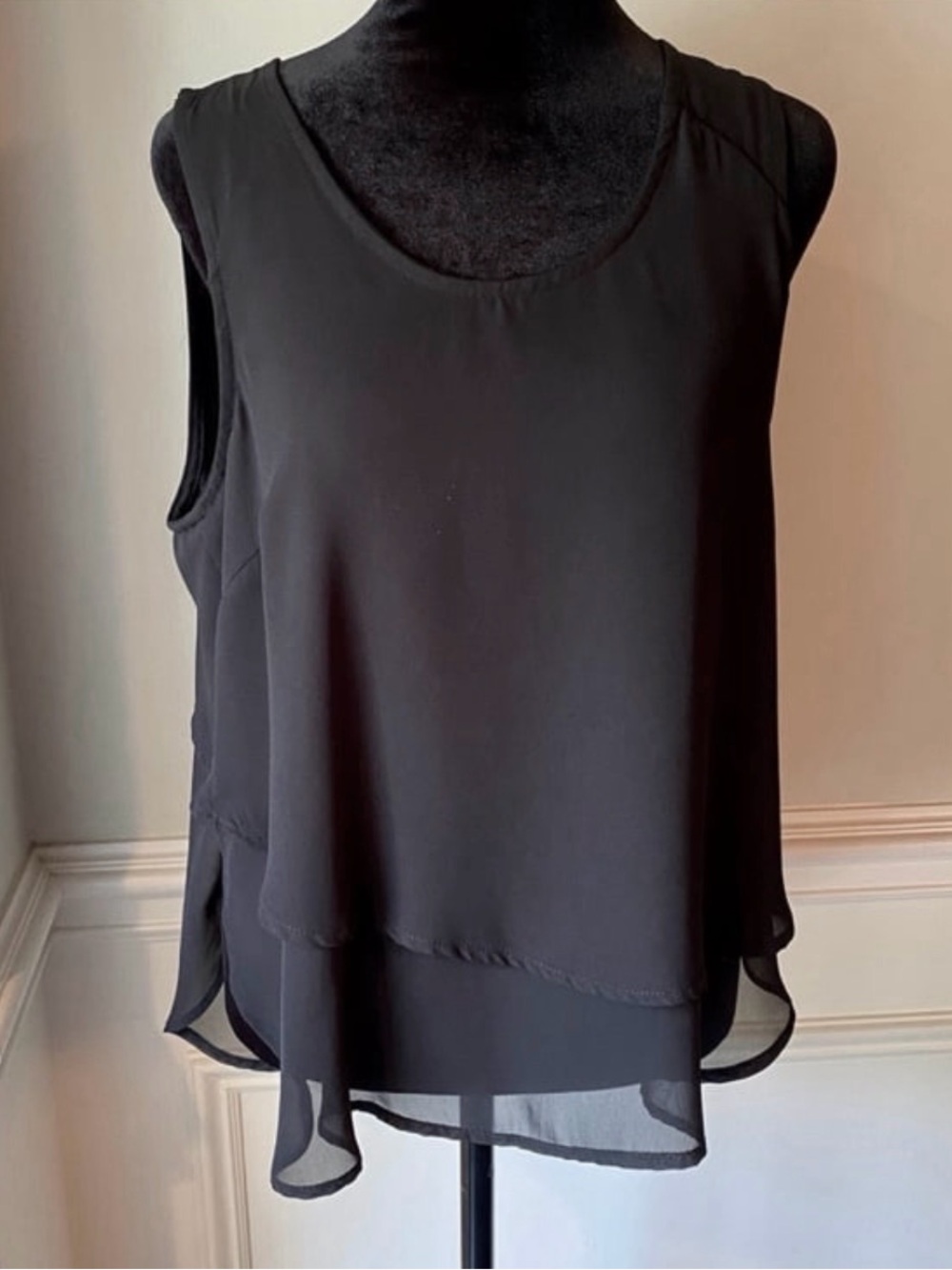 Lush Chiffon Layered Sleeveless Top
